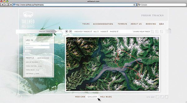GPS Tracking System for heli ski operation	