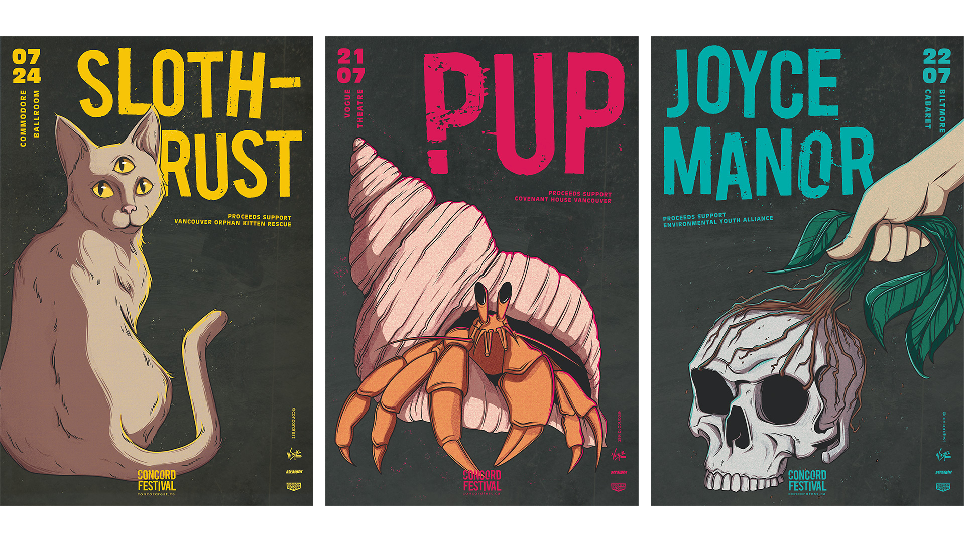 concord punk music festival poster series