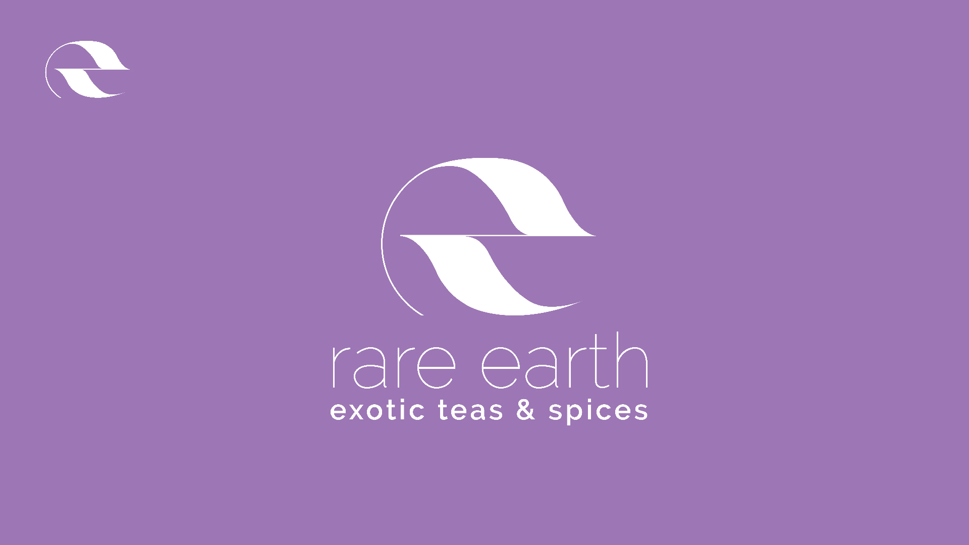 Logo design for Rare Earth exotic teas and spices inspired by Arabic calligraphy styles.