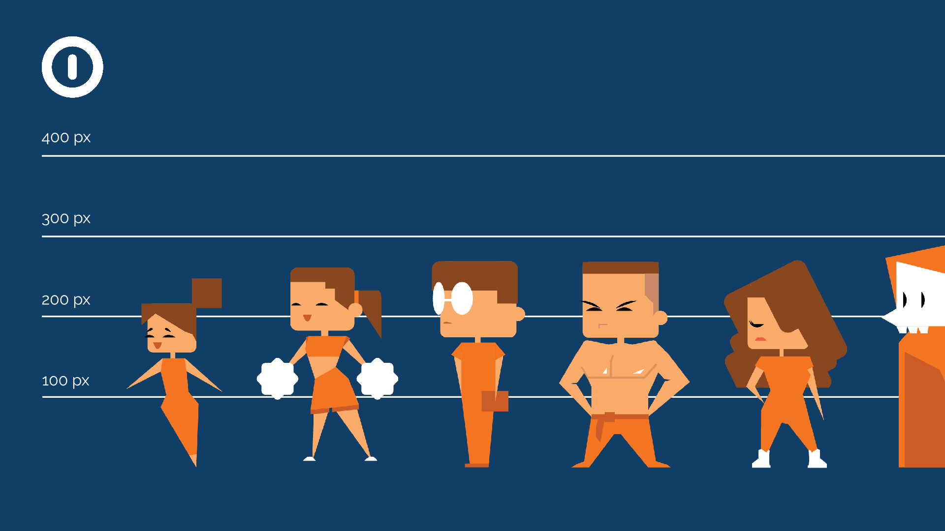 Character design lineup with a range of personalities and tone of voice providing the kind of motivation a user needs to succeed.