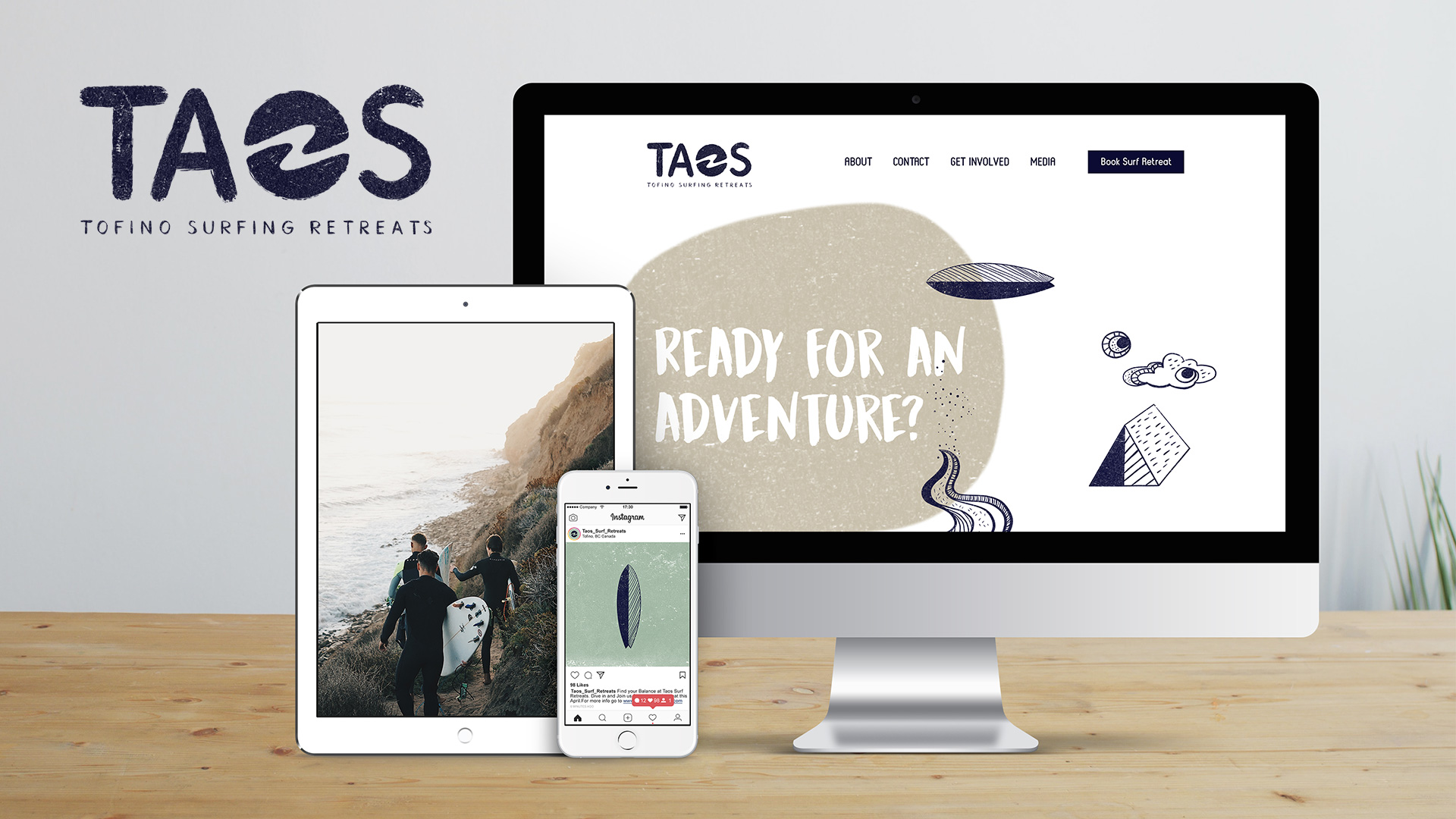 The Coastal Local celebrates West Coast flavours, landscapes, and seascapes with homegrown recipes and ingredients. / haglund_work2.jpg haglund_thumb2.jpg Alt text: On the top left is the TAOS logo followed by screens showing the social media and website on multiple devices such as iPhone, iPad, and desktop. All devices sitting on a table.