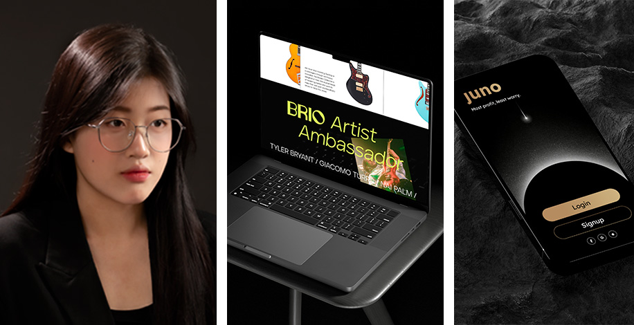 Profile photo of Megan Lo with two work thumbnails.