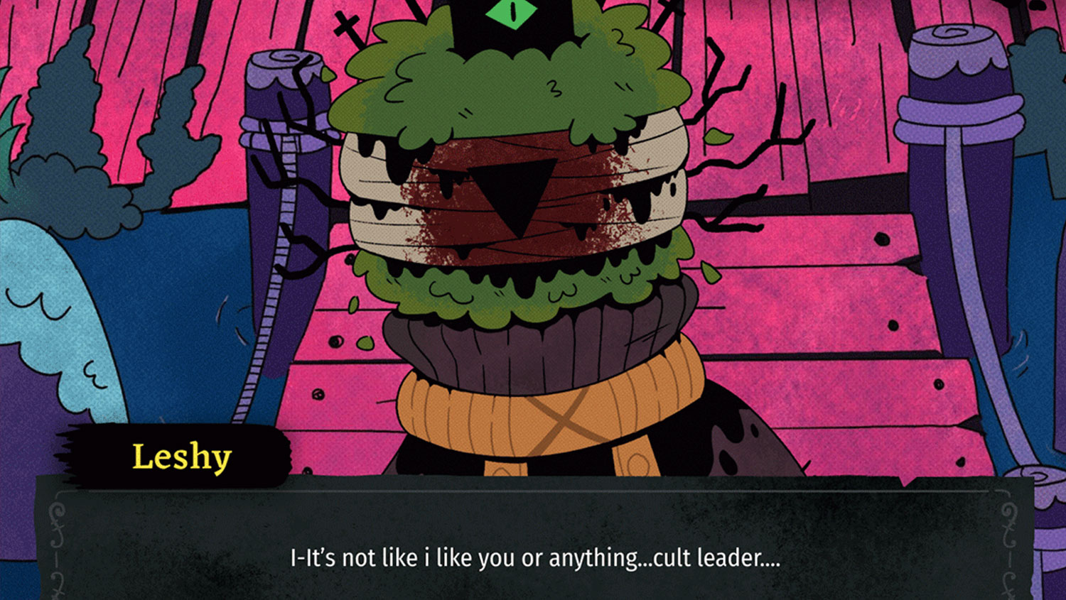 Screengrab of a cartoon dating simulation.